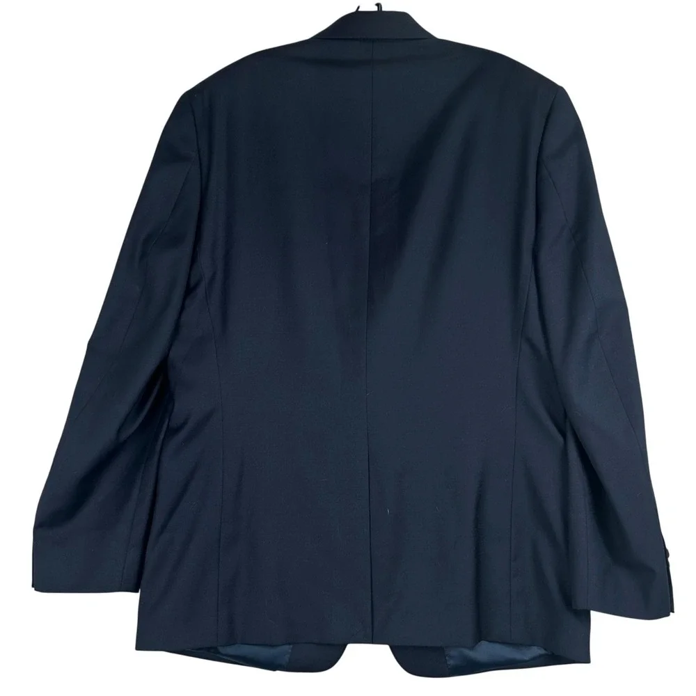 Lauren Ralph Lauren Wool Blend Blazer Mens 44L Navy Blue Preppy Gold Button
